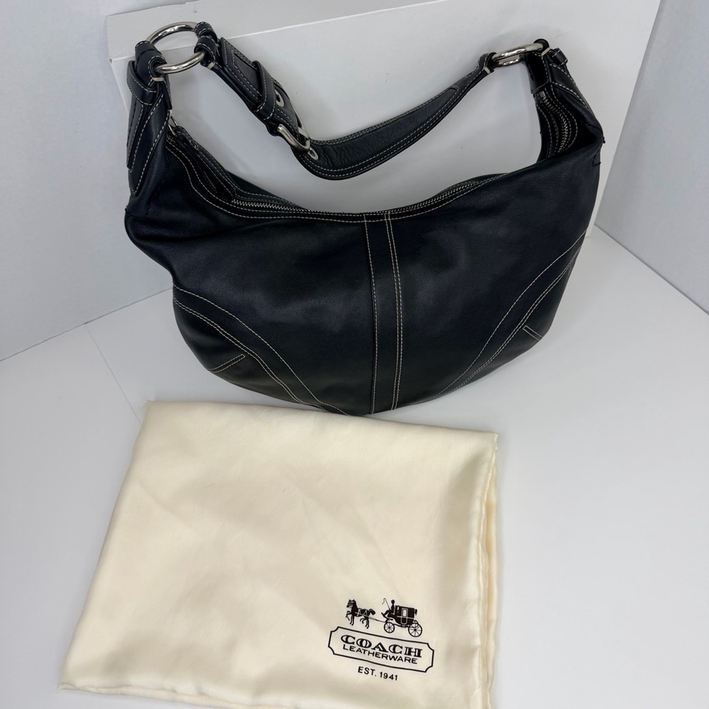 Coach Vintage Leather Crescent Soho Hobo Shoulder Bag